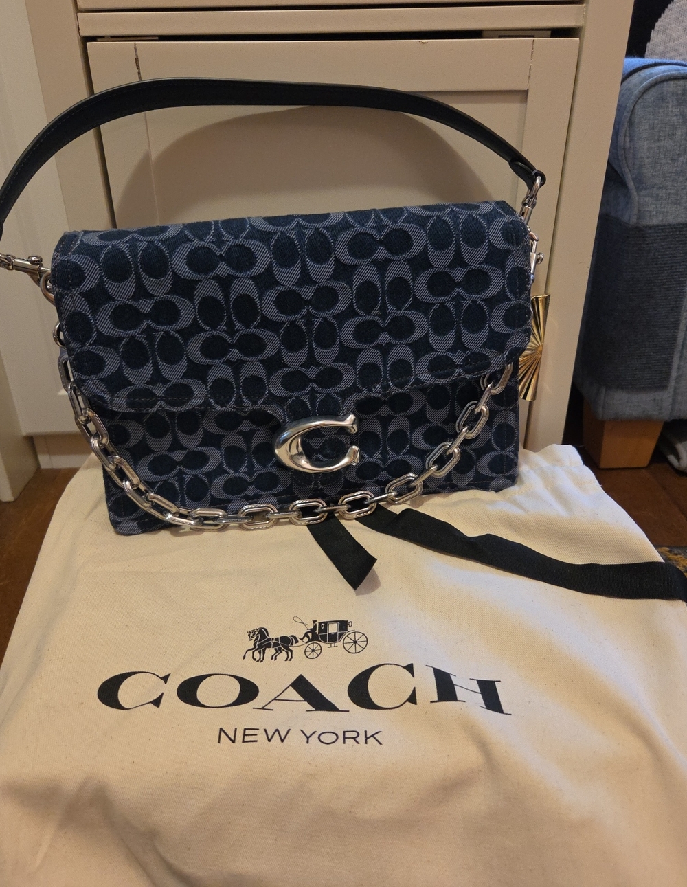 Coach Denim Signature C Tabby